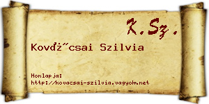 Kovácsai Szilvia névjegykártya